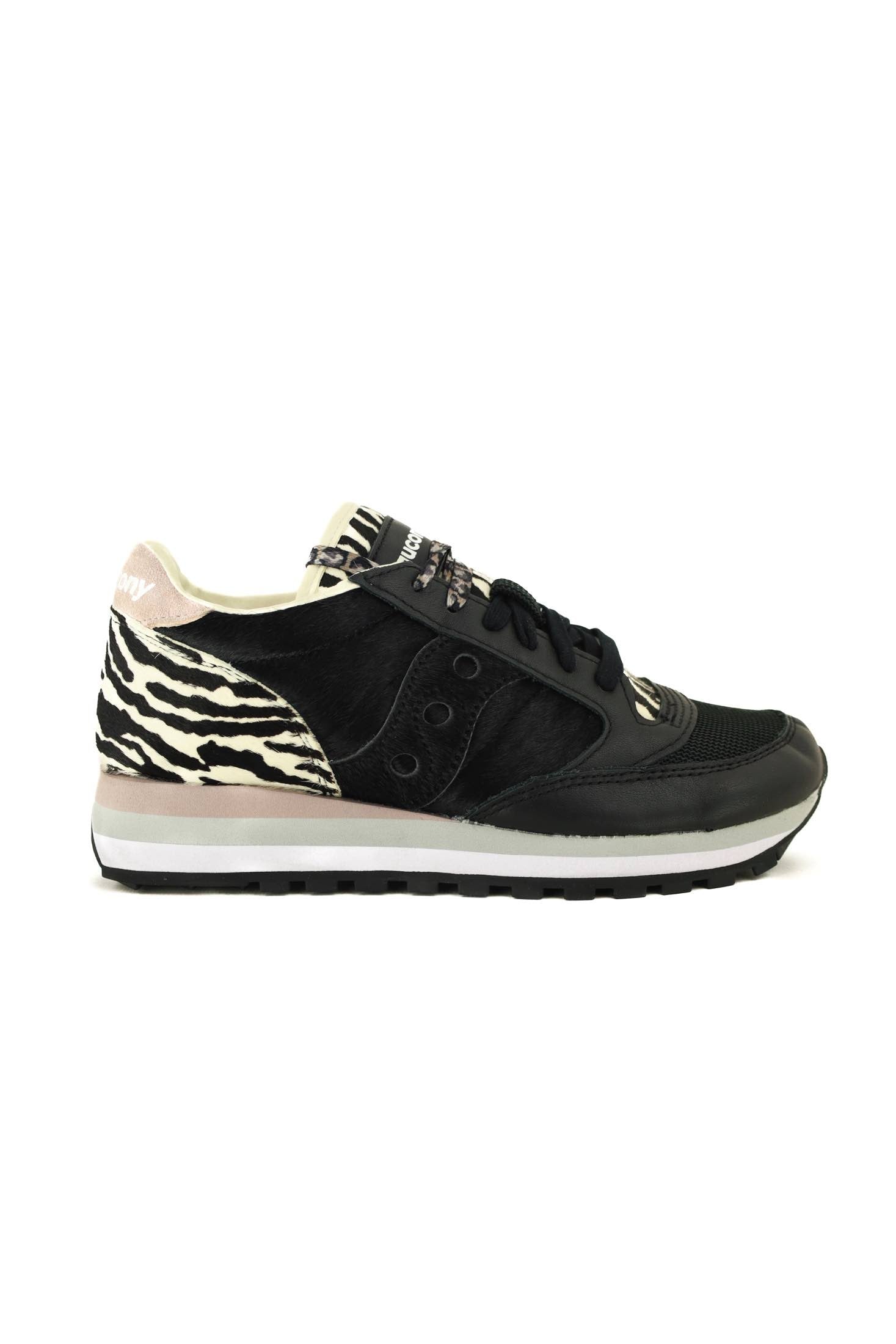 Saucony sneakers donna jazz originals in pelle animalier nero