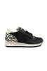 JAZZ ORIGINALS WOMEN'S SNEAKERS IN BLACK ANIMALIER LEATHER