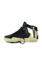 Crime sneakers donna mid in nappa e pelle laminata nero