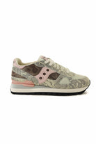 Saucony sneakers donna shadow in pelle stampa rettile beige