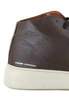 Crime sneakers uomo alte in pelle marrone