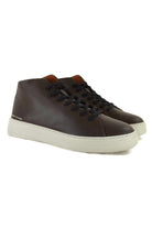 Crime sneakers uomo alte in pelle marrone