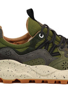 Falc sneakers uomo in camoscio e tessuto verde