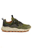 MEN'S SNEAKERS IN SUEDE AND GREEN FABRIC