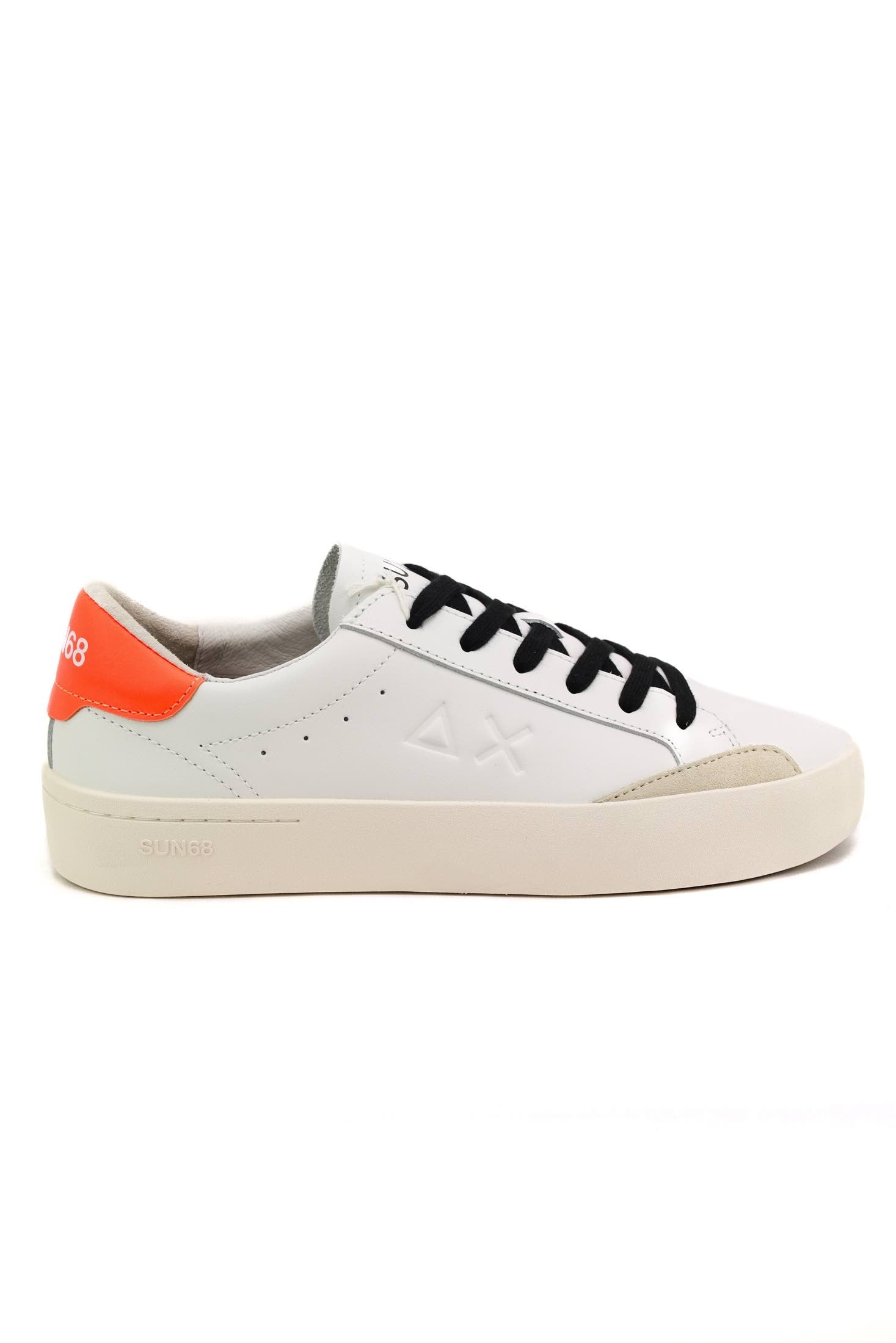 Sun68 Scarpe sneakers uomo in pelle bianco