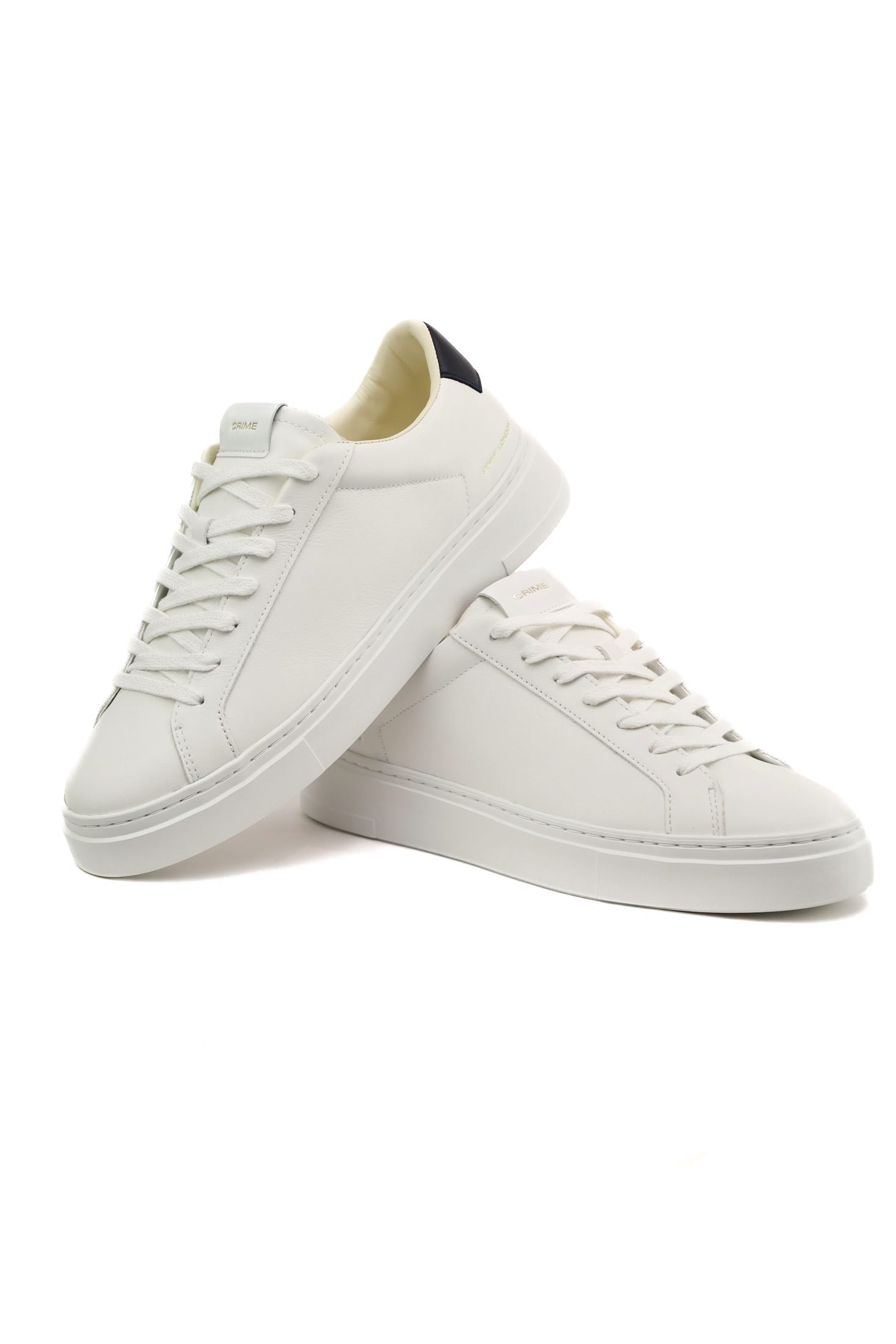 Crime sneakers uomo in pelle con suola extra light bianco