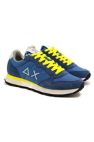 Sun68 Scarpe sneakers uomo in pelle e tessuto avio