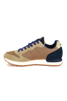 Sun68 Scarpe sneakers uomo in pelle e tessuto beige