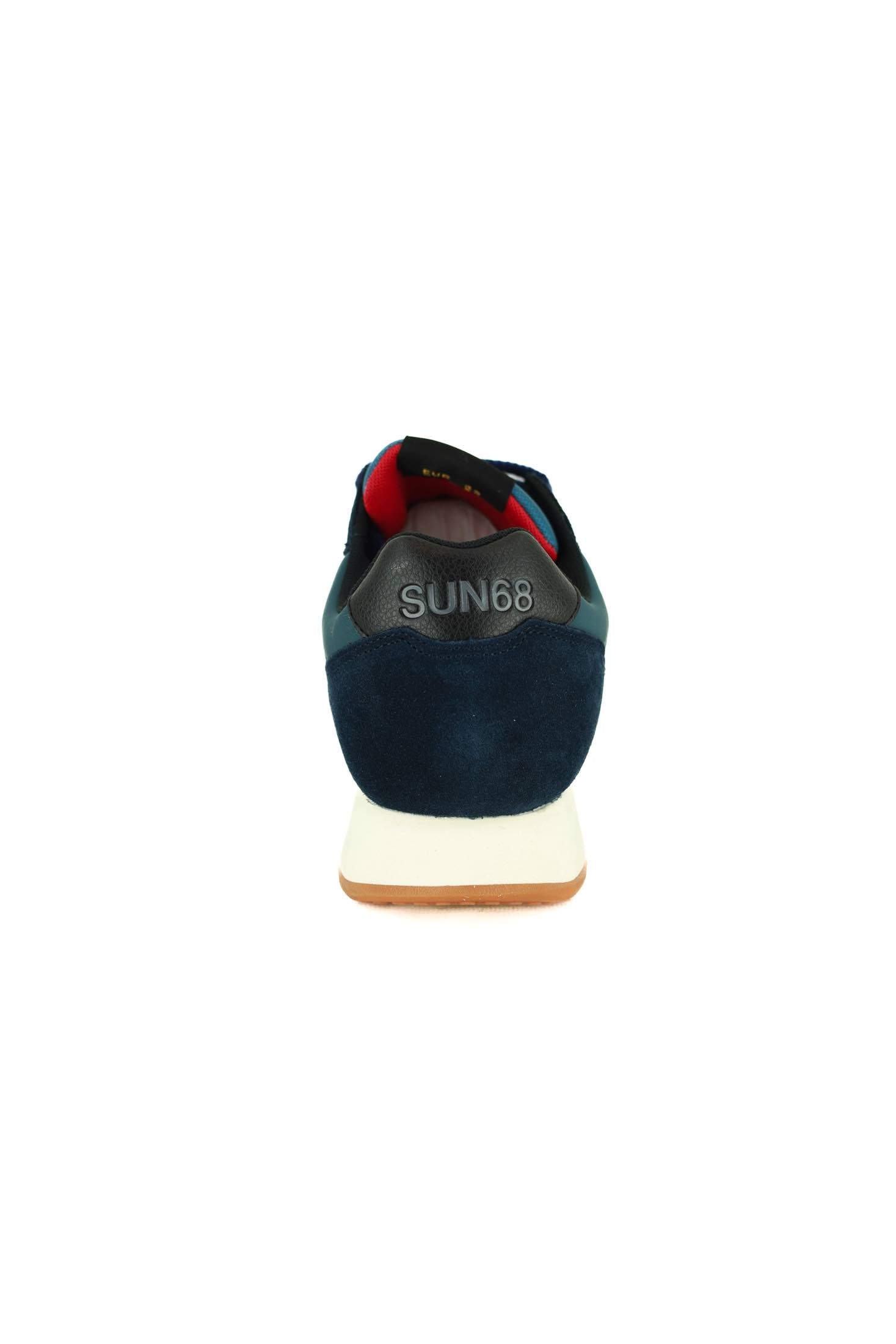 Sun68 Scarpe sneakers uomo in pelle e tessuto blu