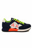 SNEAKERS UOMO IN PELLE E TESSUTO BLU