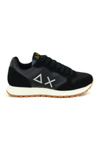 Sun68 Scarpe sneakers uomo in pelle e tessuto nero