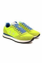 Sun68 Scarpe sneakers uomo in pelle e tessuto verde