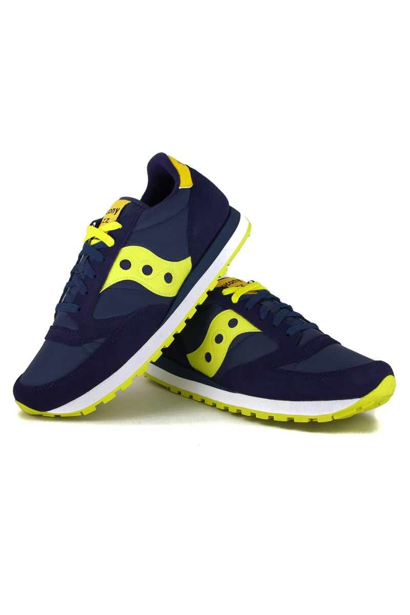 Saucony sneakers uomo jazz original in pelle e tessuto blu