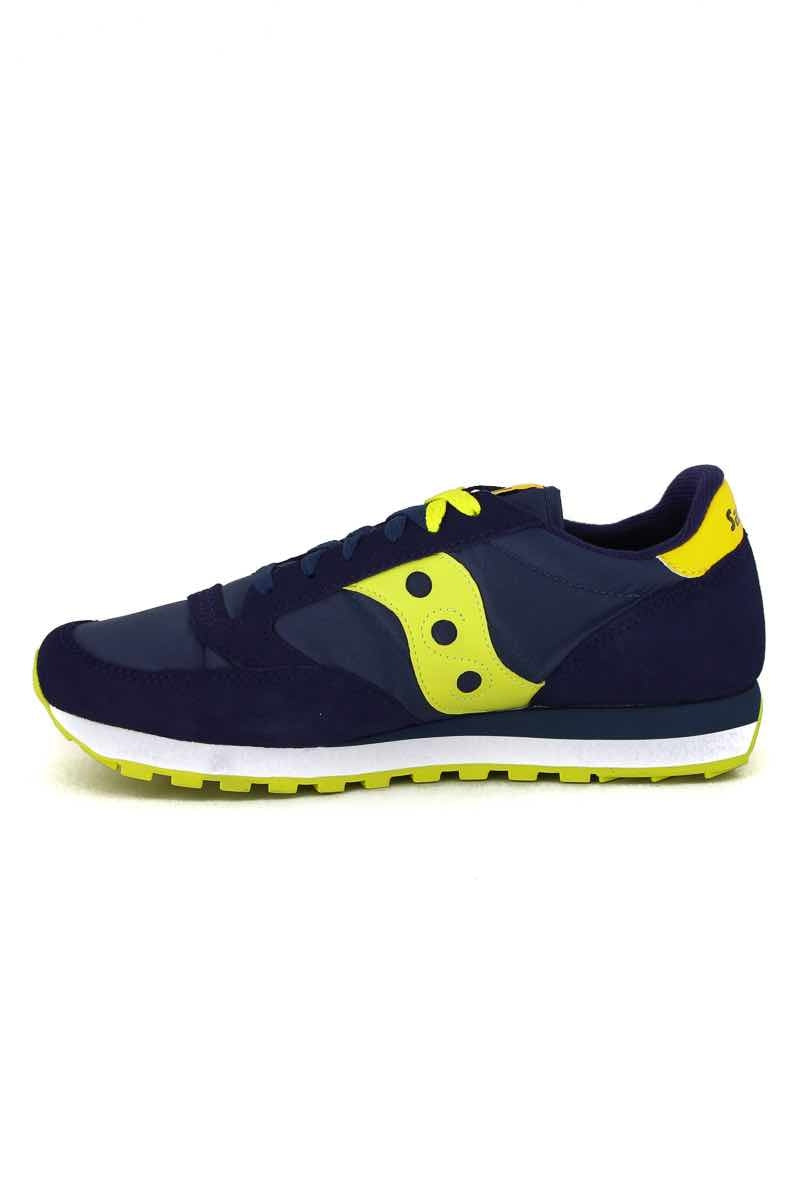 Saucony sneakers uomo jazz original in pelle e tessuto blu