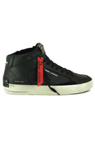 Crime sneakers uomo mid in pelle nero