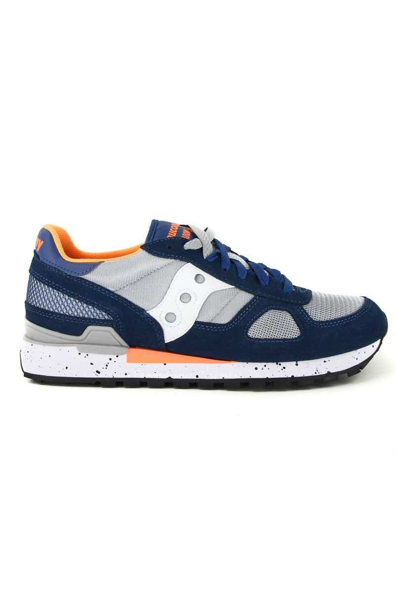 Saucony sneakers uomo shadow original in pelle e tessuto blu