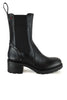 WOMEN'S LOW BLACK LEATHER BOOT