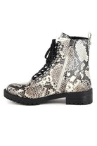 Guess Scarpe stivaletto biker stampa pitone nero