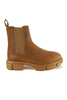 WOMEN'S COGNAC LEATHER ANKLE BOOT