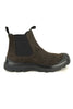 WILDLEDER-STIEFEL MIT BRAUNER ELASTISCHER SEITE