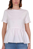 Emme Marella t-shirt con balza al fondo bianco