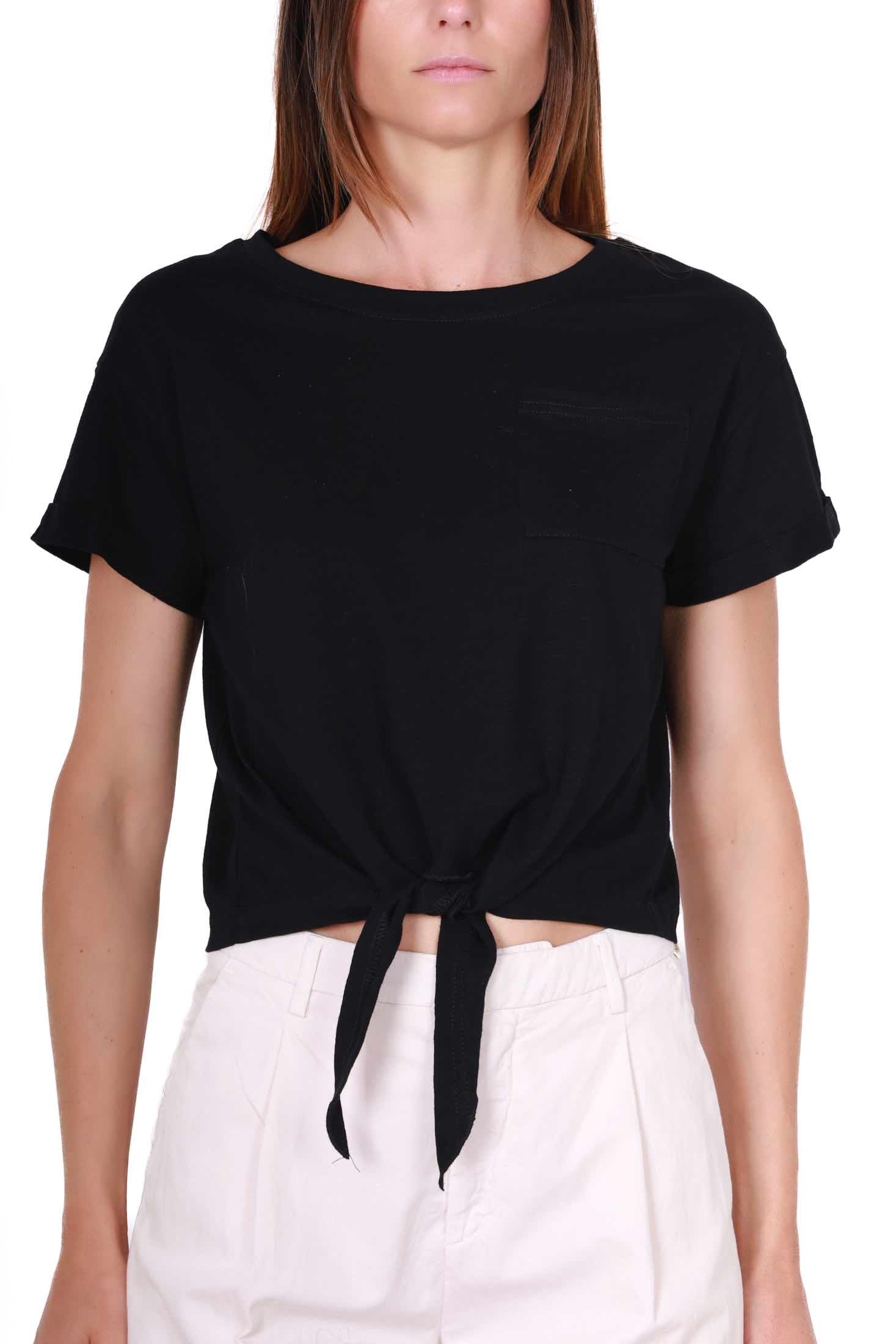 Molly t-shirt cropped nero