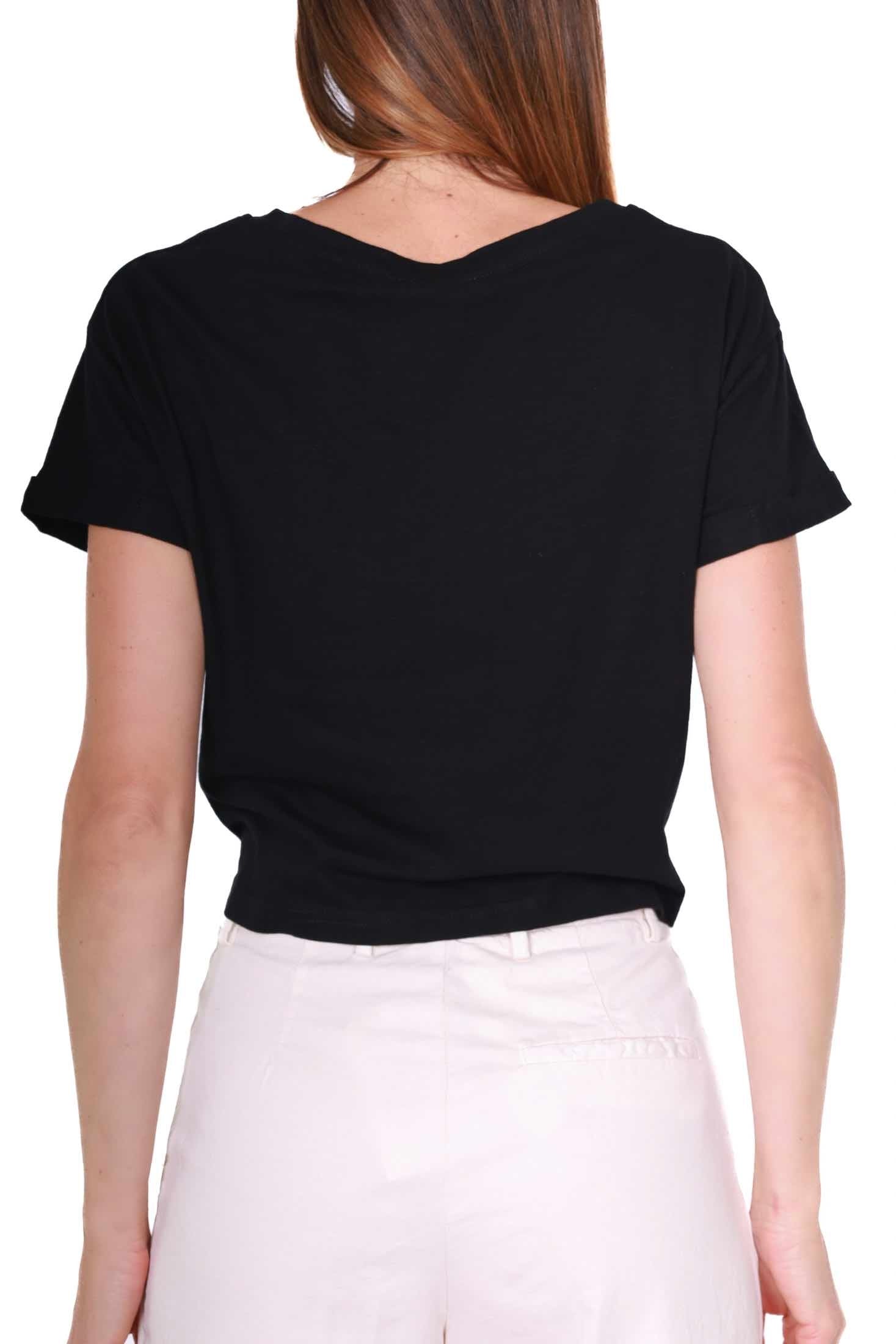 Molly t-shirt cropped nero