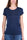 Damen-T-Shirt mit Rundhalsausschnitt aus blauem Modaljersey