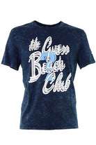 Guess Uomo t-shirt effetto stone washed con stampa blu