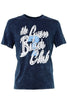 T-SHIRT EFFETTO STONE WASHED CON STAMPA BLU