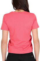 Fracomina t-shirt girocollo con logo corallo