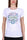 T-SHIRT GIROCOLLO CON STAMPA E STRASS BIANCO