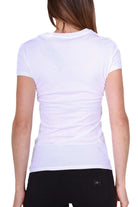 Ax Donna t-shirt girocollo slim fit con logo bianco