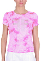 Fracomina t-shirt girocollo tie and dye fuxia