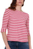 RED STRIPED JERSEY T-SHIRT