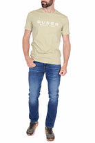 Guess Uomo t-shirt manica corta con logo beige