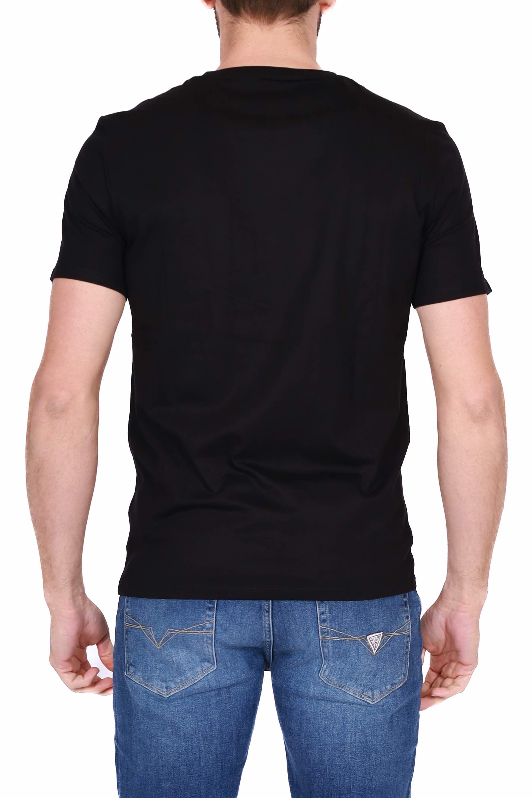 Guess Uomo t-shirt manica corta con logo iconico nero