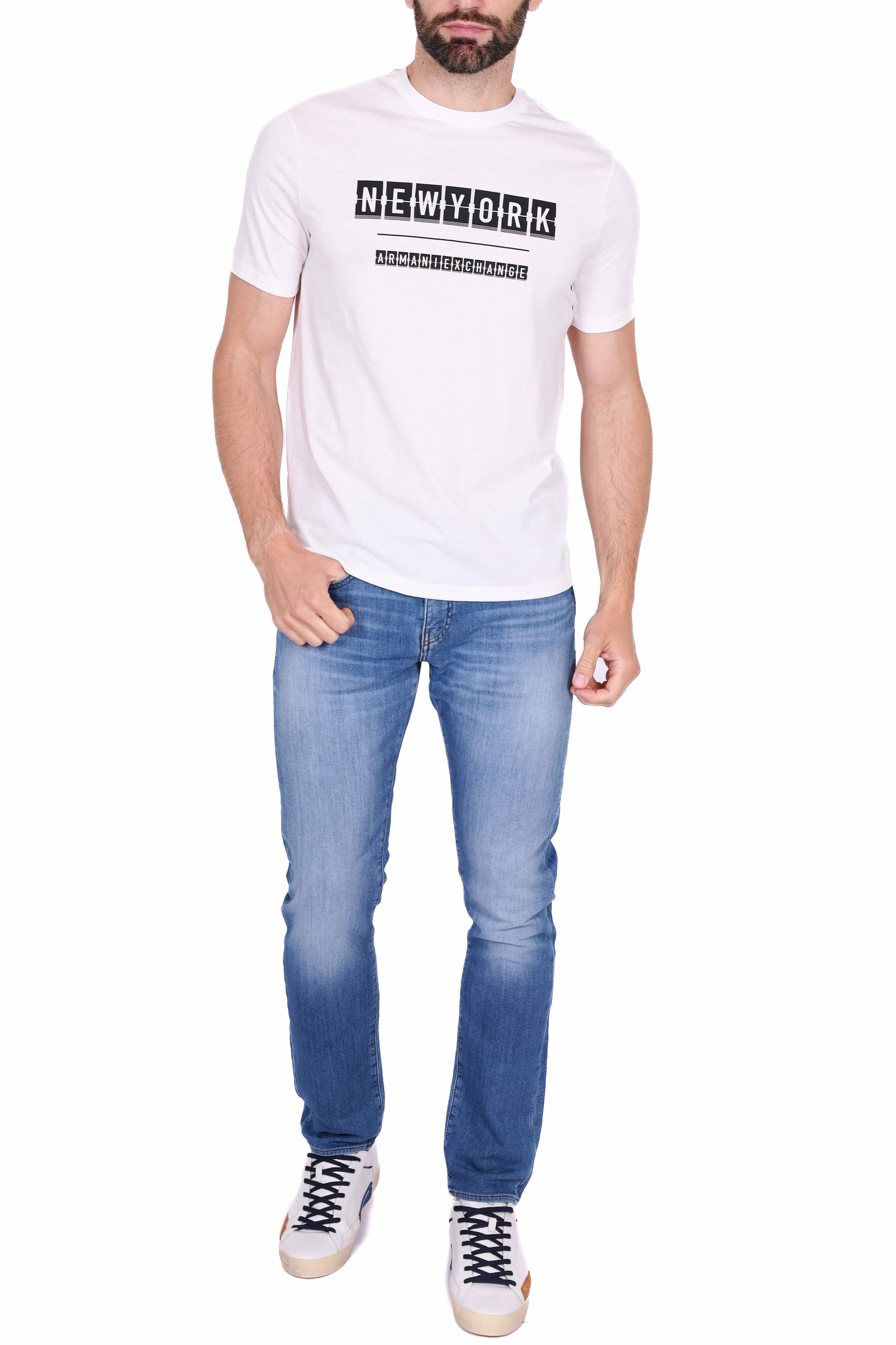 Ax Uomo t-shirt manica corta con stampa bianco