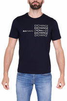 Ax Uomo t-shirt manica corta con stampa blu