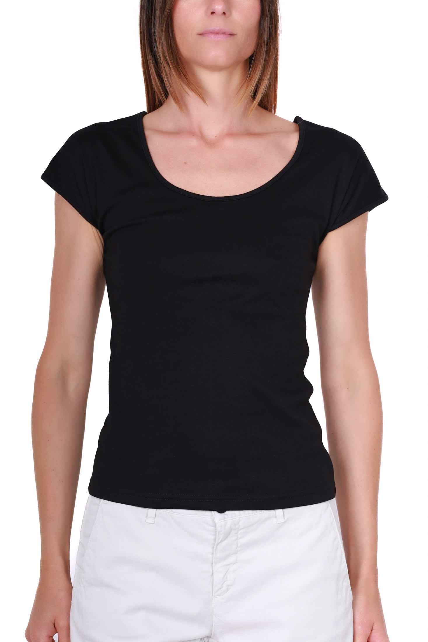 Molly t-shirt scollata sulla schiena nero