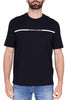 MEN'S T-SHIRT WITH EMBOSSED GRAPHICS AND BLUE LOGO 