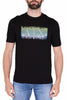 PURE COTTON MEN'S T-SHIRT WITH BLACK PRINT 