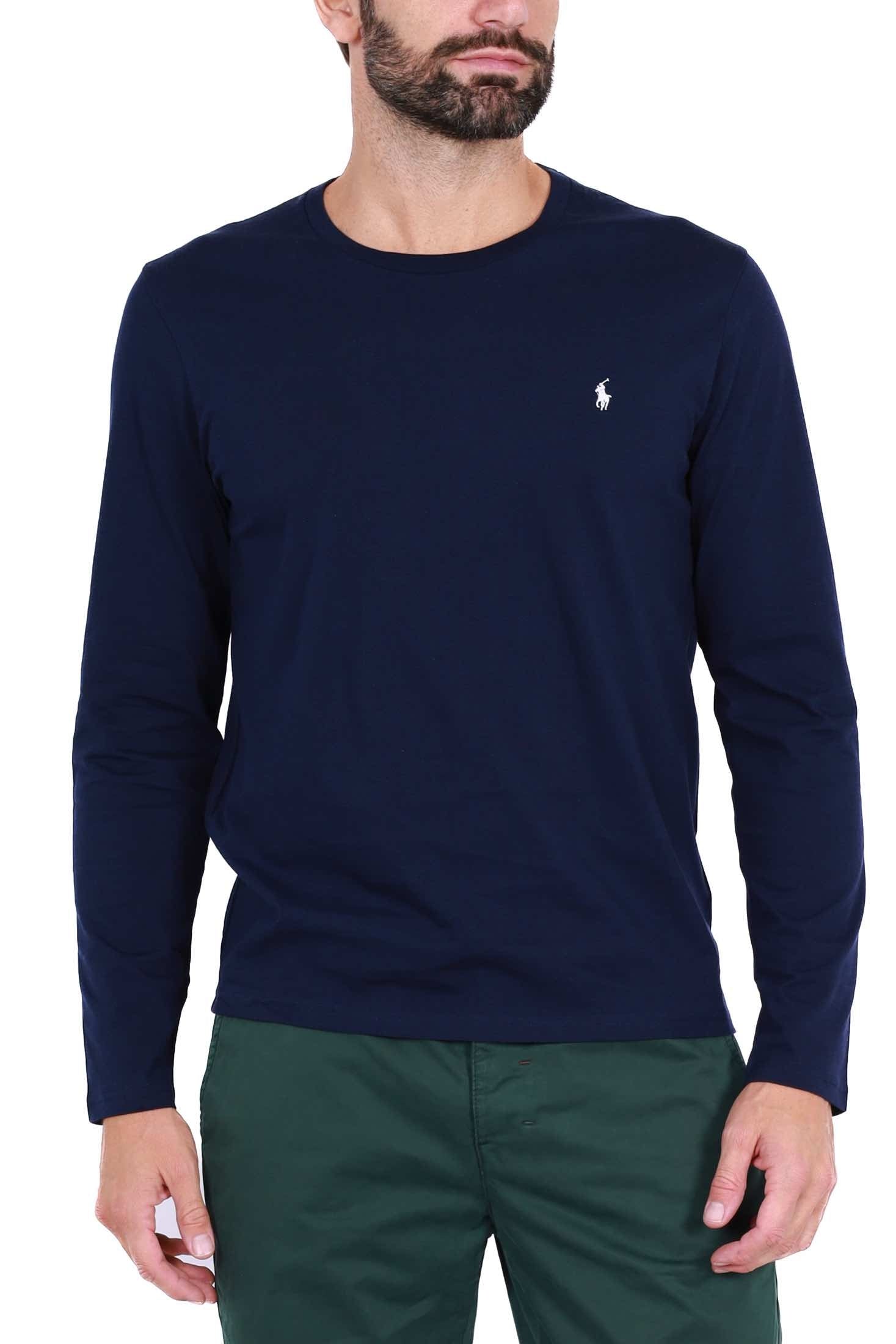 Ralph Lauren t-shirt uomo manica lunga blu