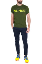 Sun68 Uomo t-shirt uomo maniche corte in jersey verde