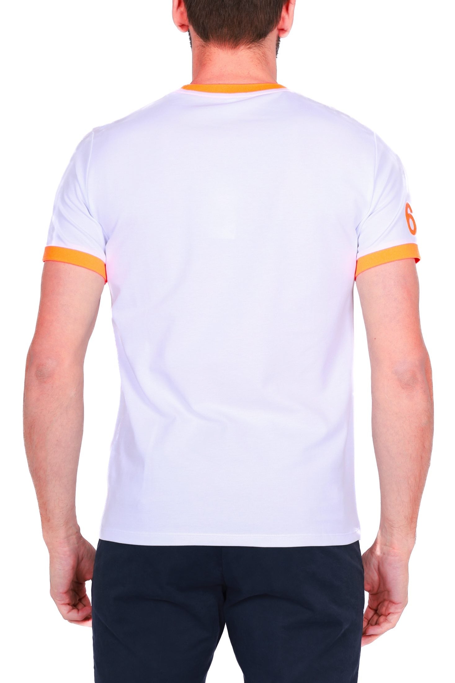 Sun68 Uomo t-shirt uomo maniche corte in piquet di cotone bianco