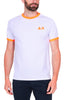 MEN'S SHORT-SLEEVED T-SHIRT IN WHITE COTTON PIQUET