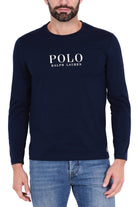 Ralph Lauren t-shirt uomo maniche lunghe con stampa blu