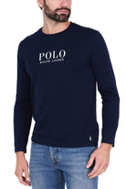 Ralph Lauren t-shirt uomo maniche lunghe con stampa blu