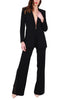 LONG JACKET AND BLACK PALAZZO TROUSERS SUIT