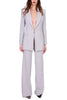 LONG JACKET AND GREY PALAZZO TROUSERS SUIT